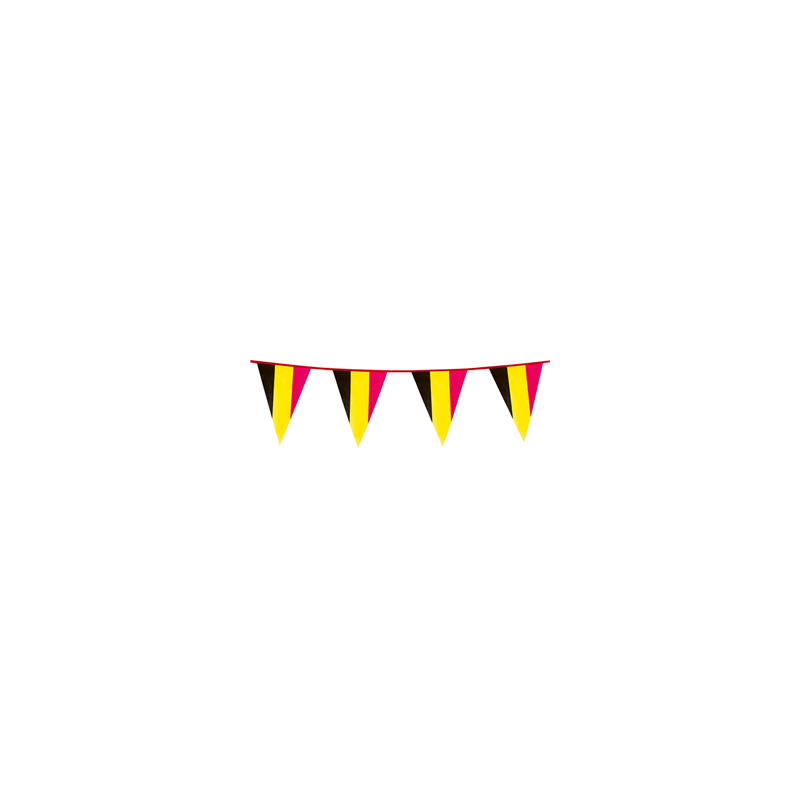 Guirlande Belgique fanions 30 x 20cm - plastique Long. 10m