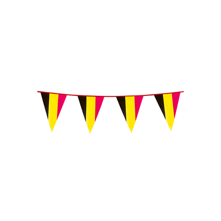 Guirlande Belgique fanions 30 x 20cm - plastique Long. 10m