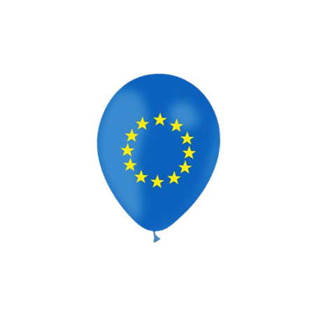 Ballon bleu avec impression CEE x 6 – Diam. 29 cm