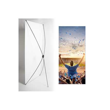 Kakemono Supporter Sport - 180 x 80 cm - Toile M1 avec structure  X- Banner
