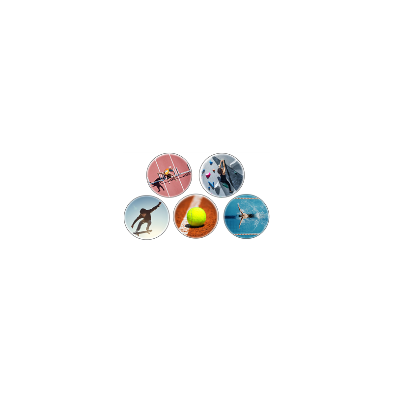 Mobiles Sports x5 - carton - Diam. 29cm