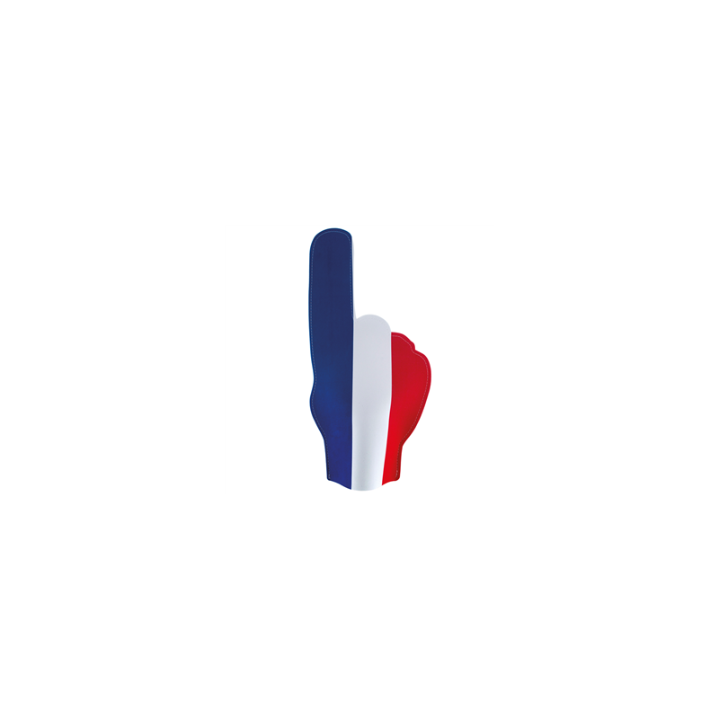 Main géante de supporter France mousse 50 x 25 cm