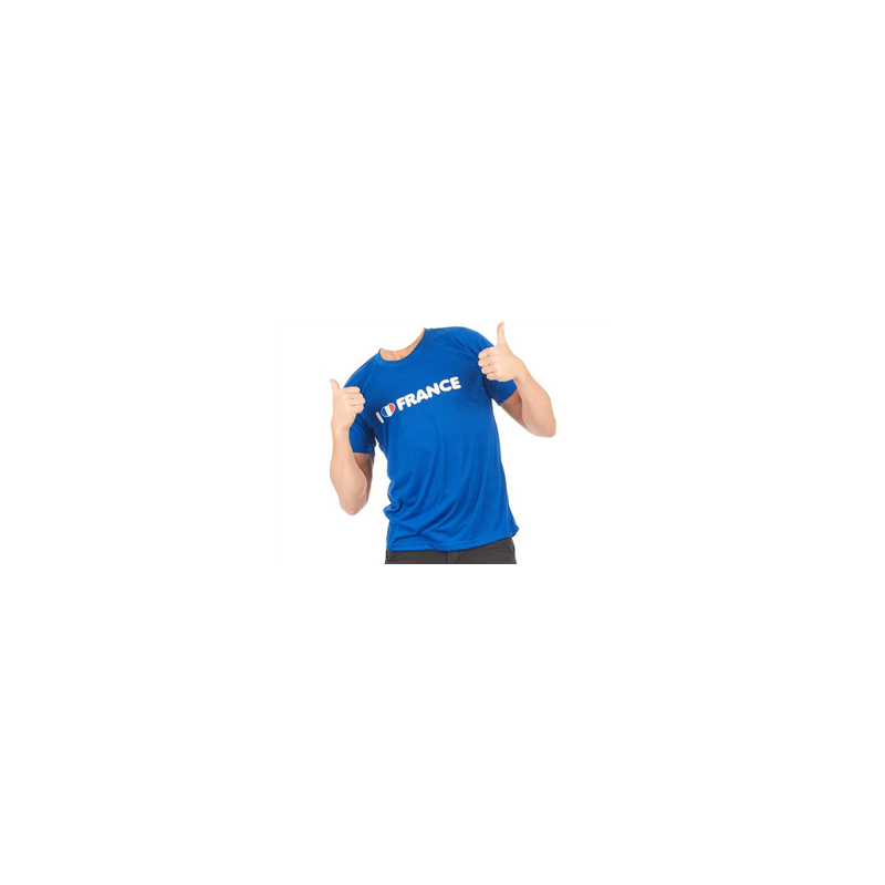 T-Shirt  I LOVE FRANCE - polyester / Taille unique ( L )