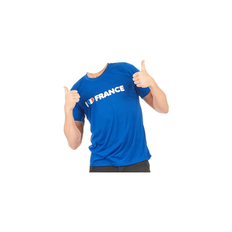 T-Shirt  I LOVE FRANCE - polyester / Taille unique ( L )