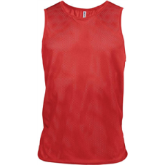 Chasuble en filet léger rouge multisports adulte (Taille à définir)