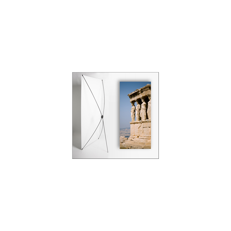 Kakemono Grèce statues - 180 x 80 cm sur Toile M1 avec structure X- Banner