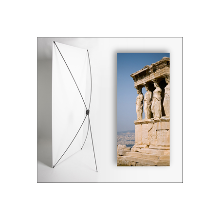 Kakemono Grèce statues - 180 x 80 cm sur Toile M1 avec structure X- Banner