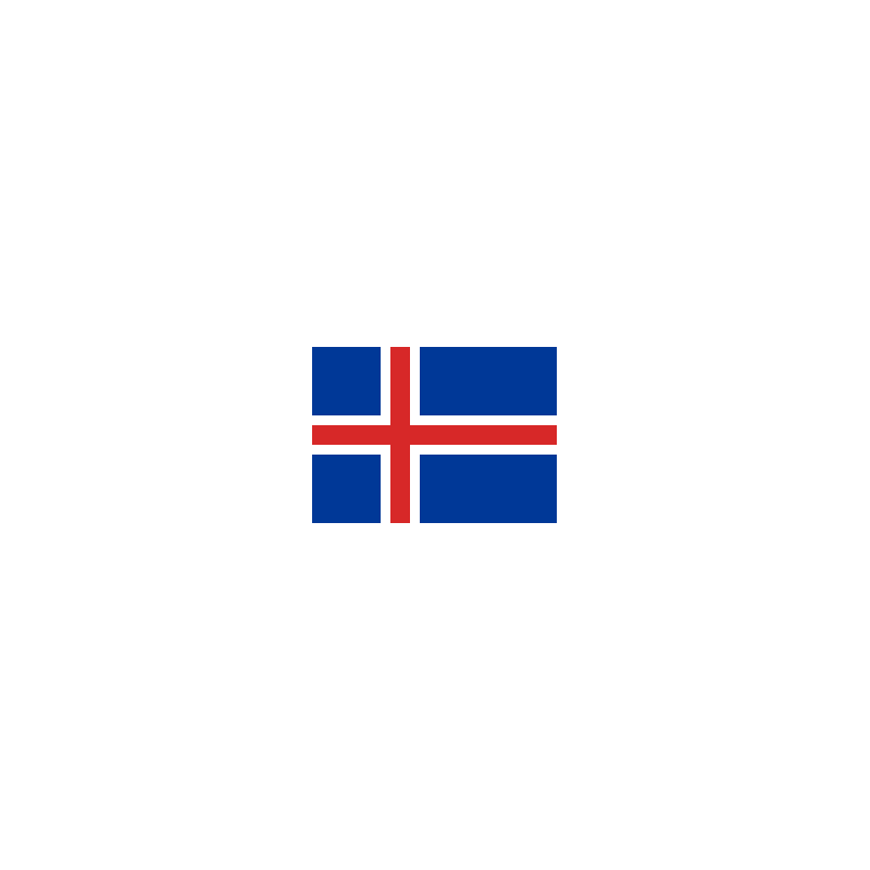 Drapeau Islande - tissu - 90 x 150cm
