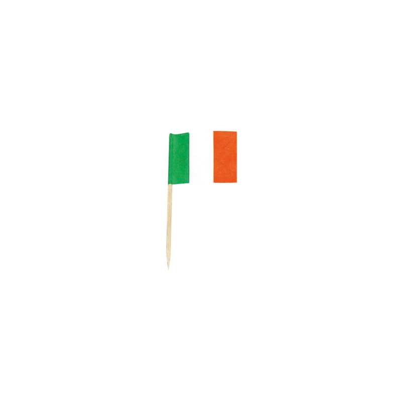 Drapeaux mini Italie x50 papier - 3.5 x 2.5cm (pic en bois de 6.5cm)