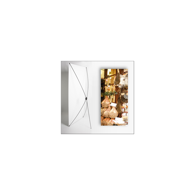 Kakemono Italie Charcuterie 1 -180 x 80 cm sur Toile M1 avec structure X- Banner