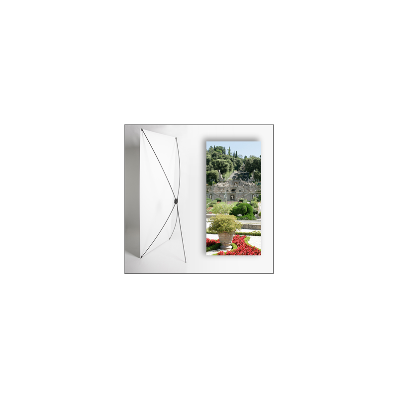 Kakemono Italie Jardin  - 180 x 80 cm sur Toile M1 avec structure  X- Banner