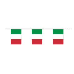 Guirlande Italie 12 fanions 14 x 21cm - papier Long. 450cm