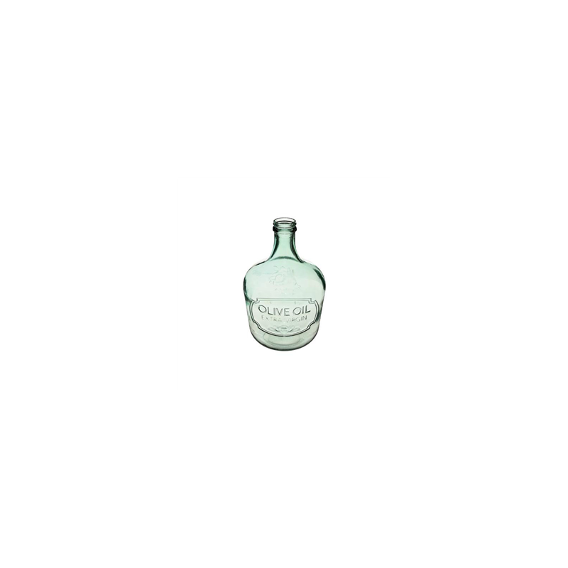 Vase Dame Jeanne Olive Oil en verre vert 27 x 42,5cm