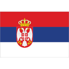Drapeau Serbie - tissu - 90 x 150cm