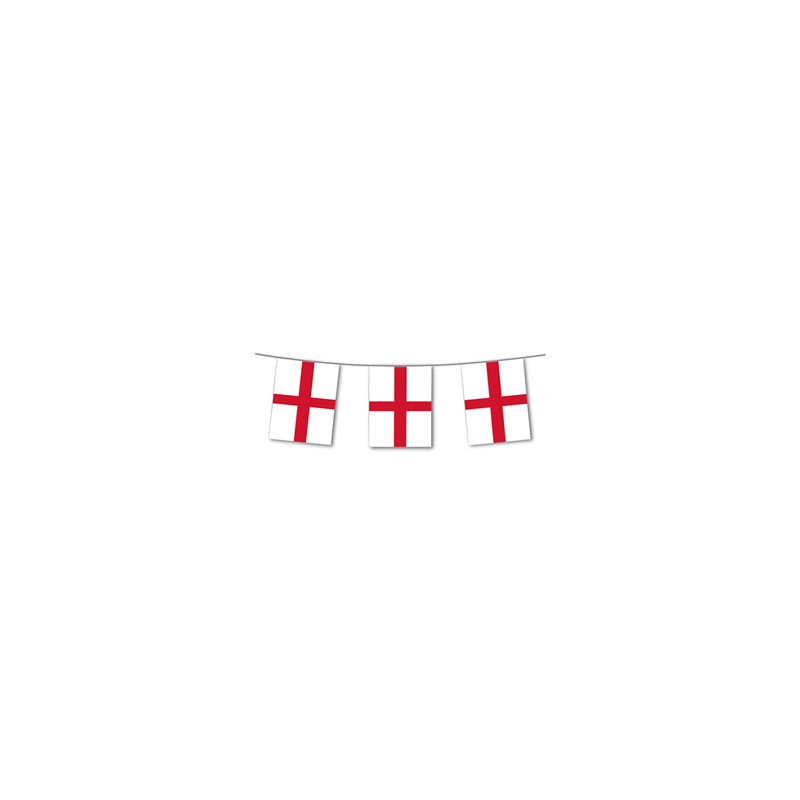 Guirlande drapeaux Angleterre 10 fanions 20 x 30cm - papier Long. 420cm