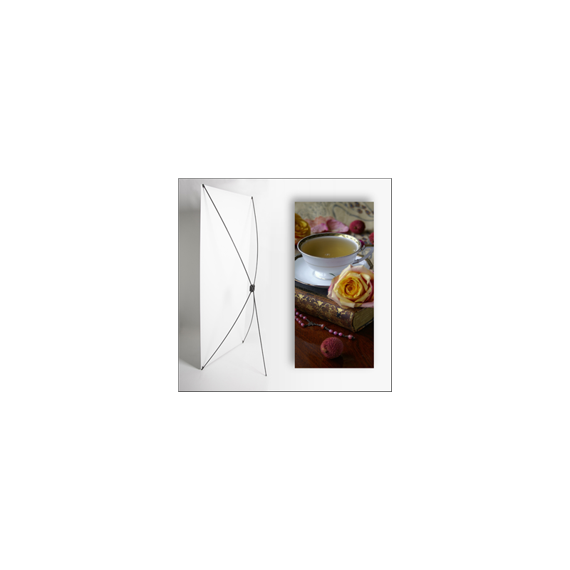 Kakemono Angleterre Thé - 180 x 80 cm - Toile M1 avec structure  X- Banner