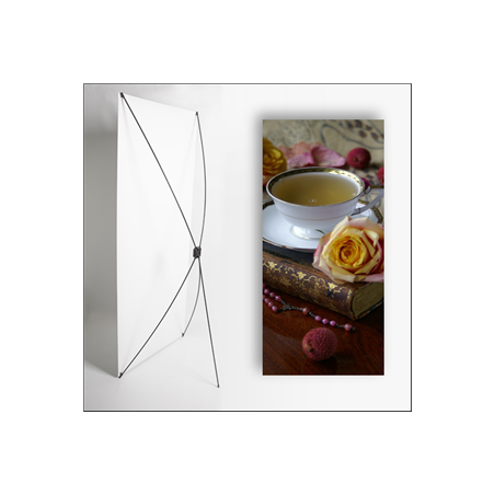 Kakemono Angleterre Thé - 180 x 80 cm - Toile M1 avec structure  X- Banner