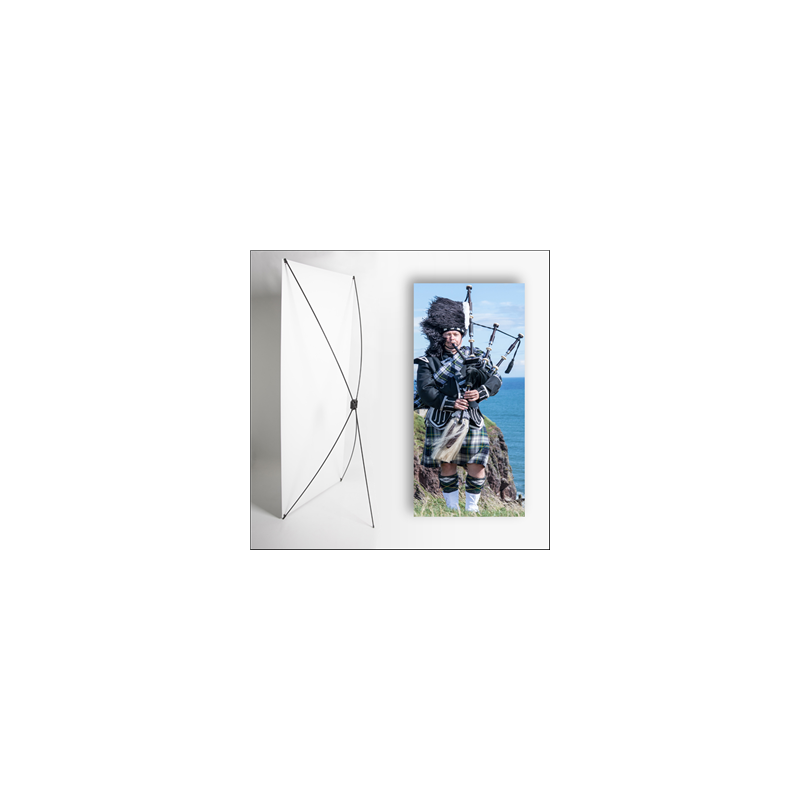 Kakemono Ecosse cornemuse - 180 x 80 cm - Toile M1 avec structure  X- Banner