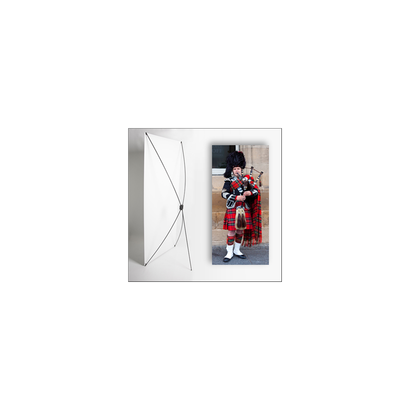 Kakemono Ecosse cornemuse bis - 180 x 80 cm - Toile M1 avec structure  X- Banner