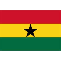 Drapeau Ghana - tissu - 90 x 150cm