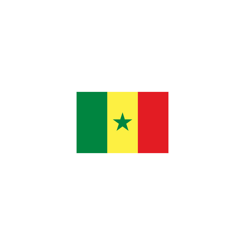 Drapeau Sénégal - tissu - 60 x 90cm