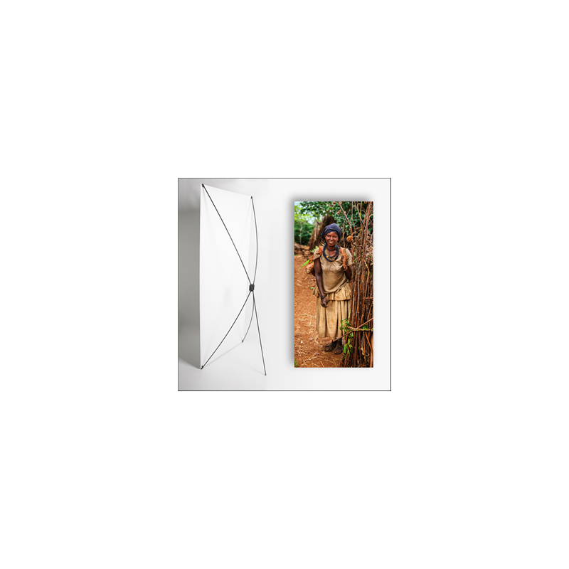 Kakemono Afrique Femme AF  - 180 x 80 cm - Toile M1 avec structure  X- Banner