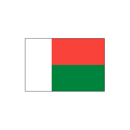 Drapeau Madagascar en tissu 60 x 90 cm