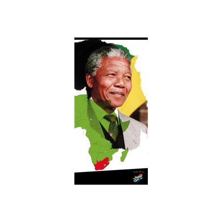 Kakemono Afrique du sud Nelson Madela 180 x 80cm - avec structure X- Banner