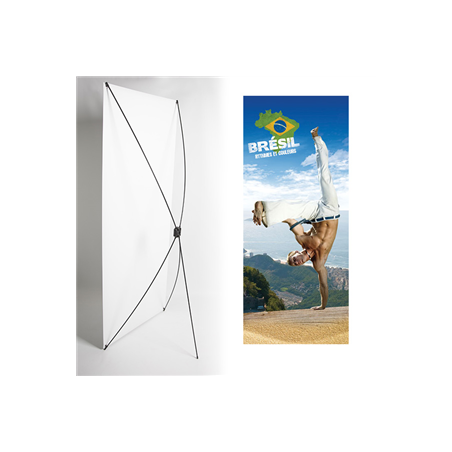 Kakémono Bresil Capoeira 80 x 180 - Toile M1 / Toile M1 avec structure  X-Banner