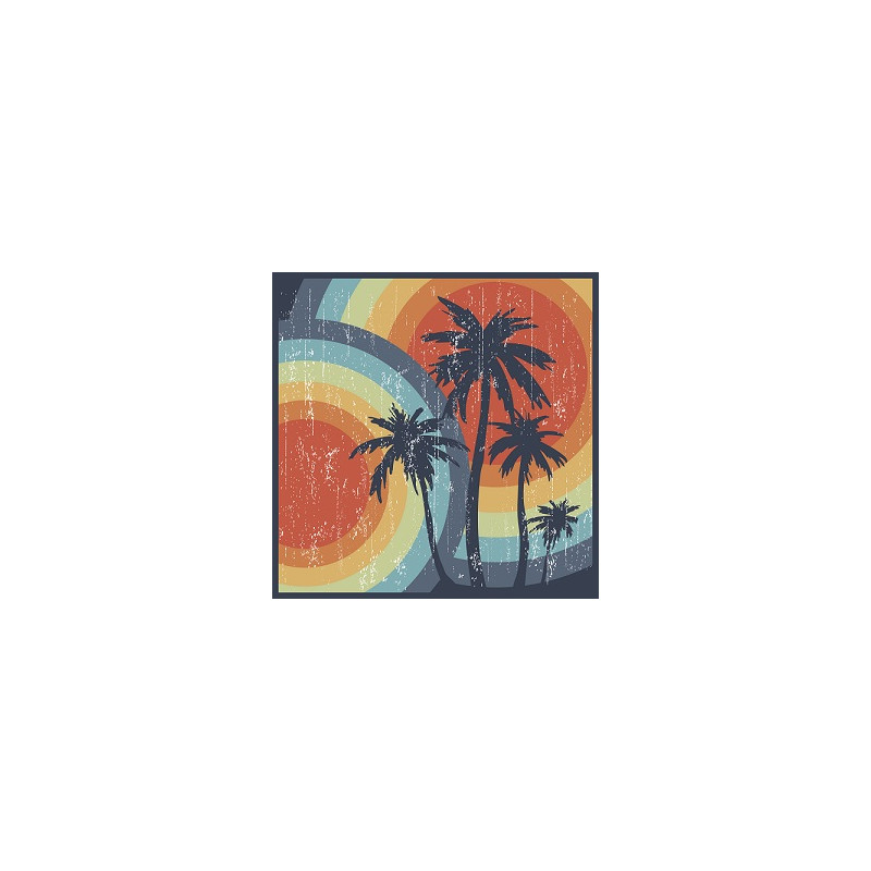 Plaque en bois SUNSET - 30 x 30cm