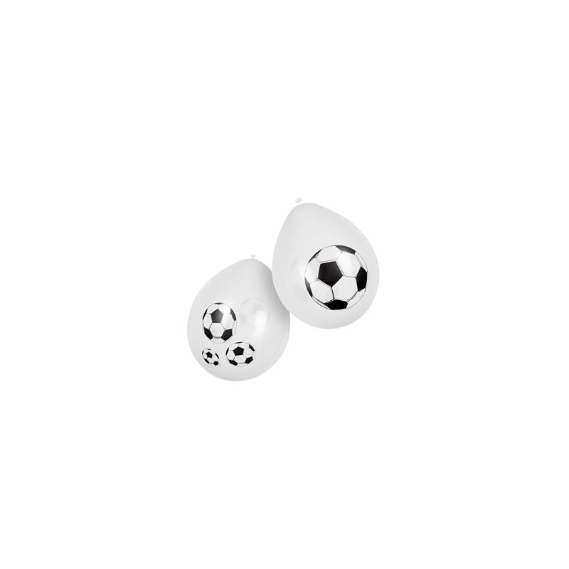 Ballon motif ballon de foot x6 - Diam. 29cm