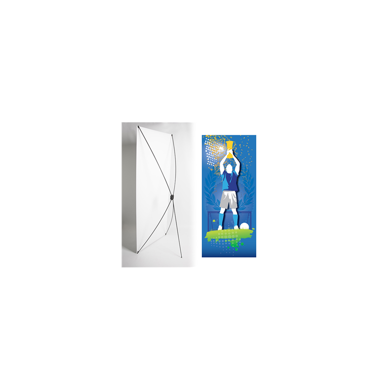 Kakémono FOOT 80 x 180 - Toile M1 / X Banner - Joueur / Coupe