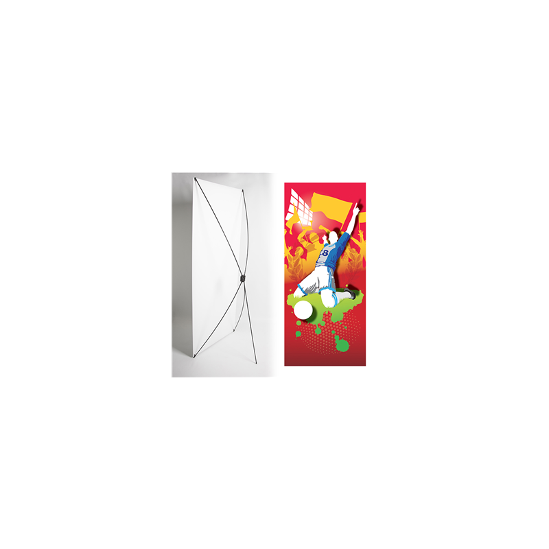Kakémono FOOT 80 x 180 - Toile M1 / X Banner - Joueur / But