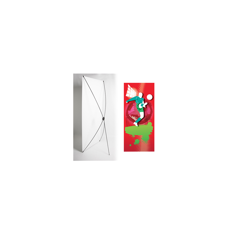 Kakémono FOOT 80 x 180 - Toile M1 / X Banner - Joueur vert