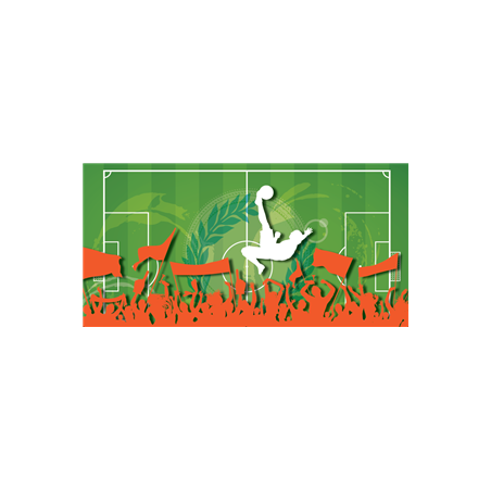 Panoramique Foot 2 sur chevalet - PVC 3mm - ignifuge M1 - 60 x 30 cm