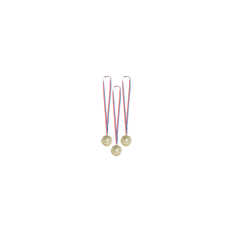 Lot de 3 médailles d'or - Diam. 3cm
