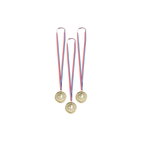 Lot de 3 médailles d'or - Diam. 3cm