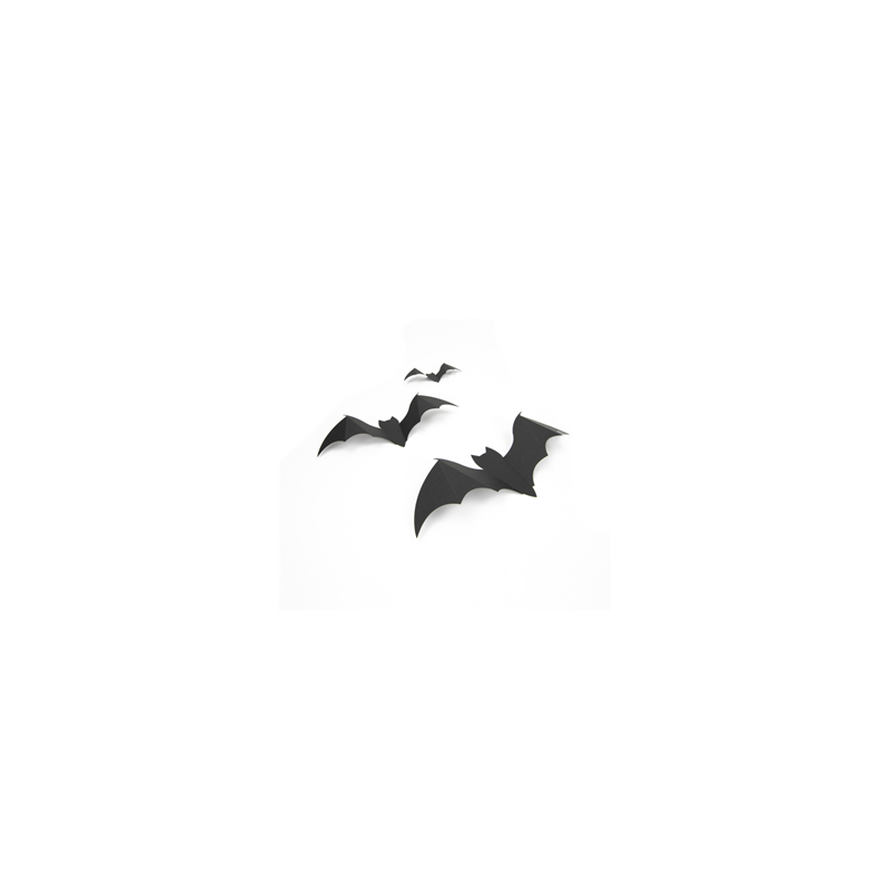 Lot de 35 chauve-souris effet 3d (4 tailles / max 10 x 31,6cm)