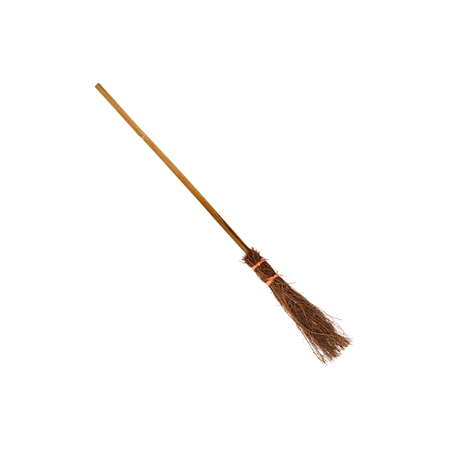 Balai de sorcière 107 cm en bambou et paille