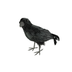 Corbeau à plumes - Haut. 32cm