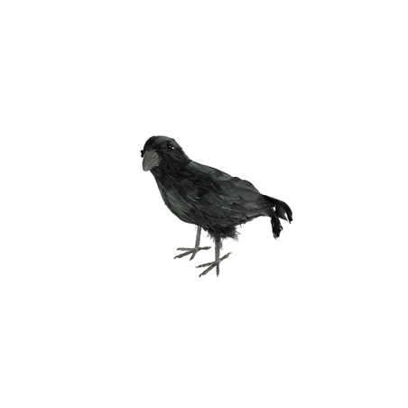Corbeau à plumes - Haut. 32cm