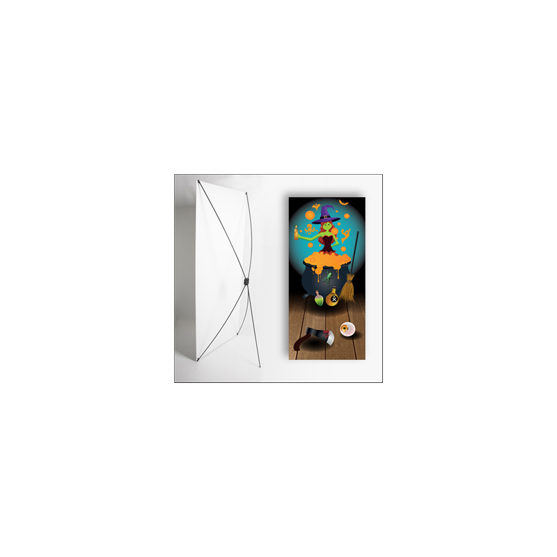 Kakemono Halloween 3 - 180 x 80 cm - Toile M1 avec structure X- Banner