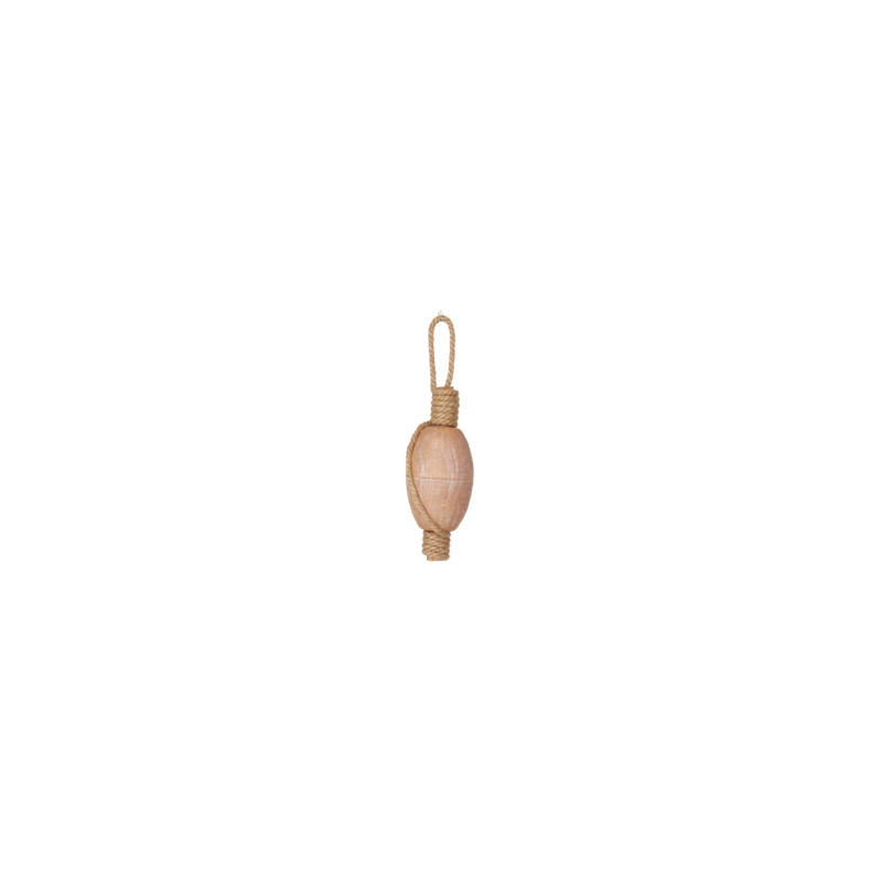 Flotteur de pêche - Bois / Corde / Résine - Haut. 33cm