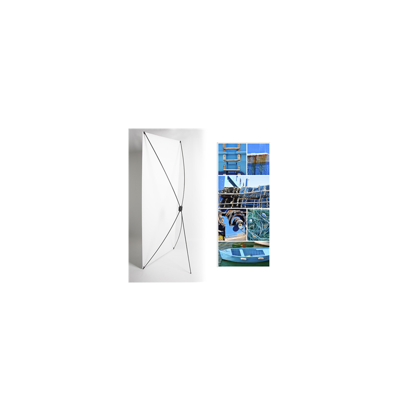 Kakemono bretagne filet peche - 180 x 80 cm - Toile M1 avec structure  X- Banner
