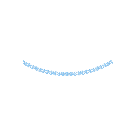 Guirlande de flocon bleu papier - Long. 360cm
