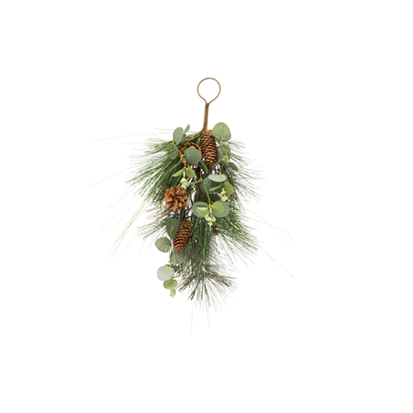 Descente de Sapin  et  Pommes de Pin et Eucalyptus Naturel 50 cm