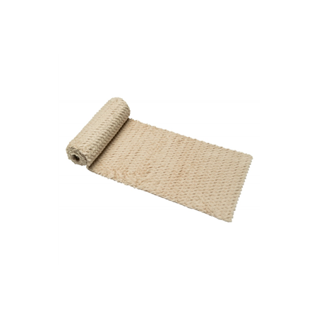 Chemin de table fourrure camel clair 30cm x 3m