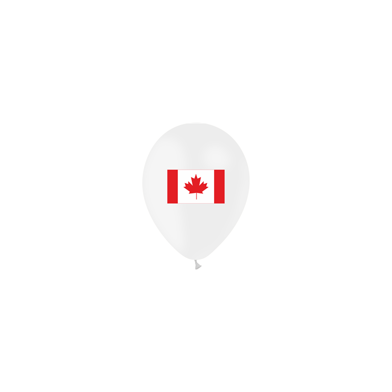 Ballon drapeau Canada x10 - Diam. 29cm