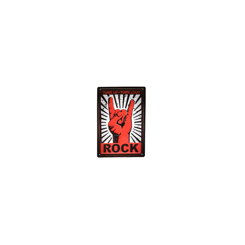 Plaque métal 3D ROCK  - 20 x 30cm