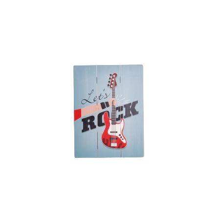 Plaque en bois ROCK - 30 x 40cm